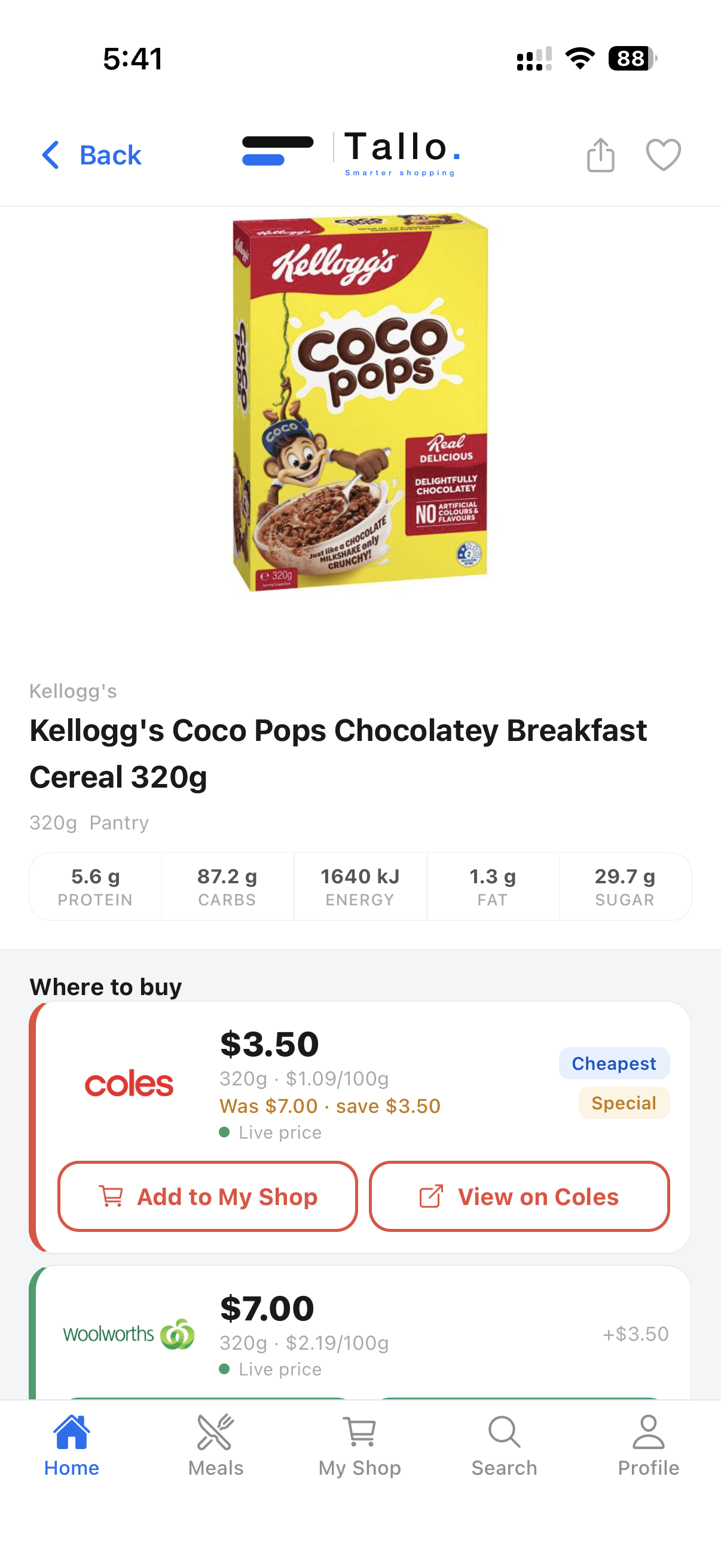Weekly grocery specials in Tallo
