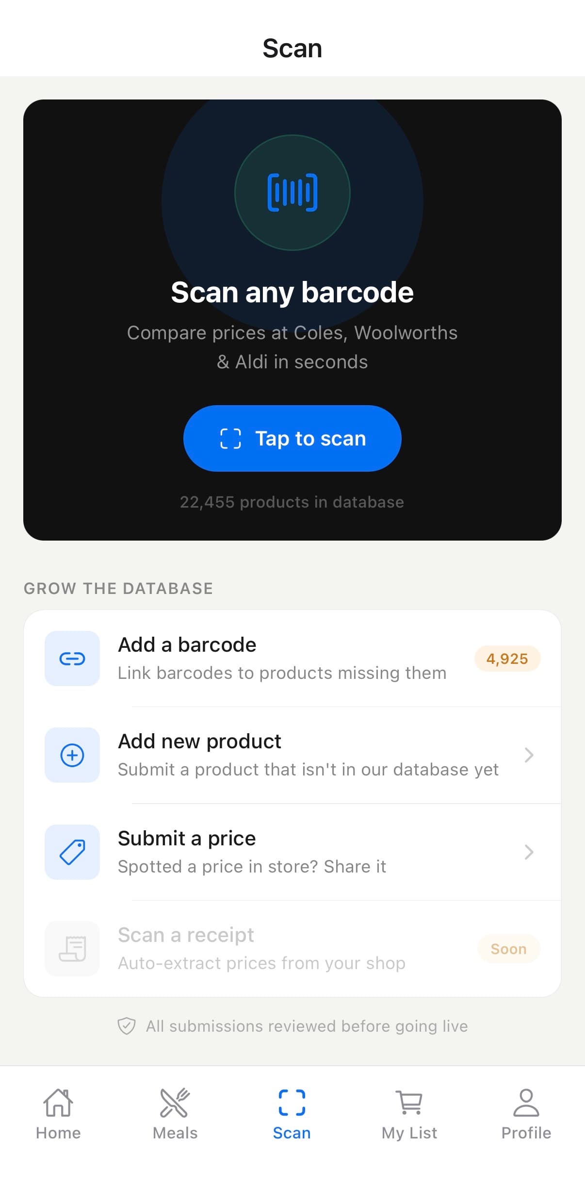 The grocery barcode scanner in Tallo